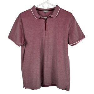 Codice Raspberry Mercerized Cotton Zip Polo, Size 54